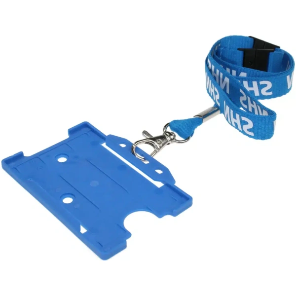 NHS Double Breakaway Lanyard Healthcare Lanyards Plastic Card Supplier