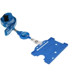 NHS Lanyard & Integrated Badge Reel with Double Breakaway Healthcare Lanyards Plastic Card Supplier