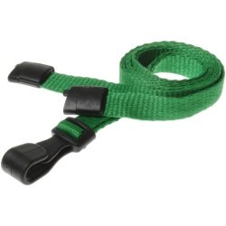 10mm Recycled Plain Light Green Lanyards with Plastic J Clip Id Card Accessories Plastic Card Supplier