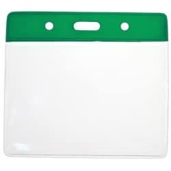 Vinyl Green Top Visitor Pass Holder – 91x65mm Flexible Card Holder Plastic Card Supplier