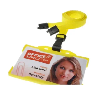 4ellow Lanyard with Plastic J clip 3