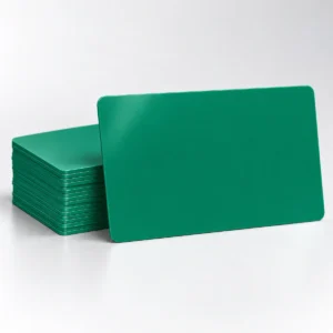 Green Blank Plastic PVC CR80 Cards
