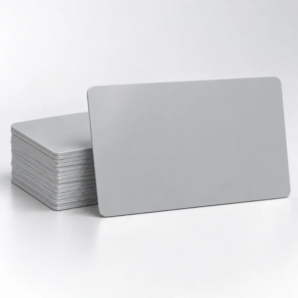 Grey Blank Plastic PVC CR80 Cards