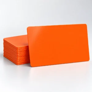 Orange Blank Plastic PVC CR80 Cards Orange Blank Plastic PVC CR80 Cards