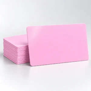 Pink Blank Plastic PVC CR80 Cards