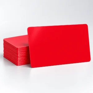 Red Blank Plastic PVC CR80 Card