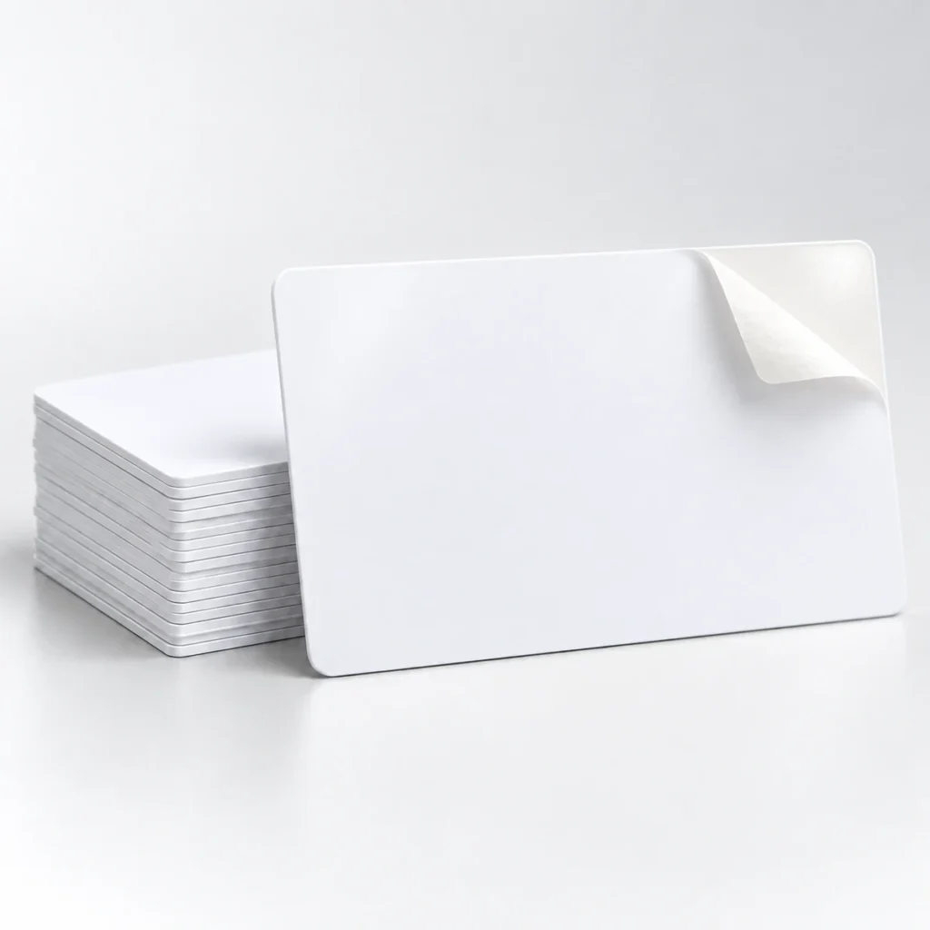 Blank White PVC Plastic ID Cards 480 Micron Adhesive Cards – 175 Mic Paper Backing