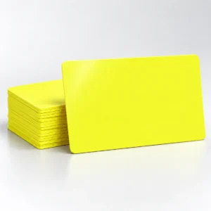 Yellow Blank Plastic PVC CR80 Card