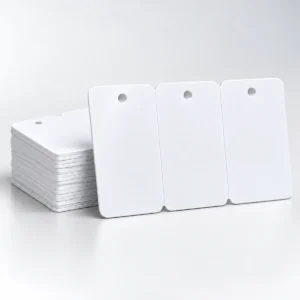 Blank White PVC Plastic ID Cards CR80 760 Micron 3 Tag Card