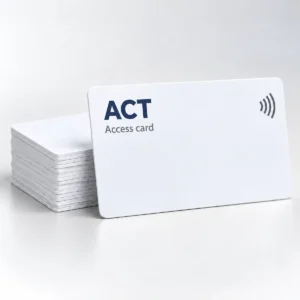 Illustrative ACT Access card contactless card beside a stack of white cards