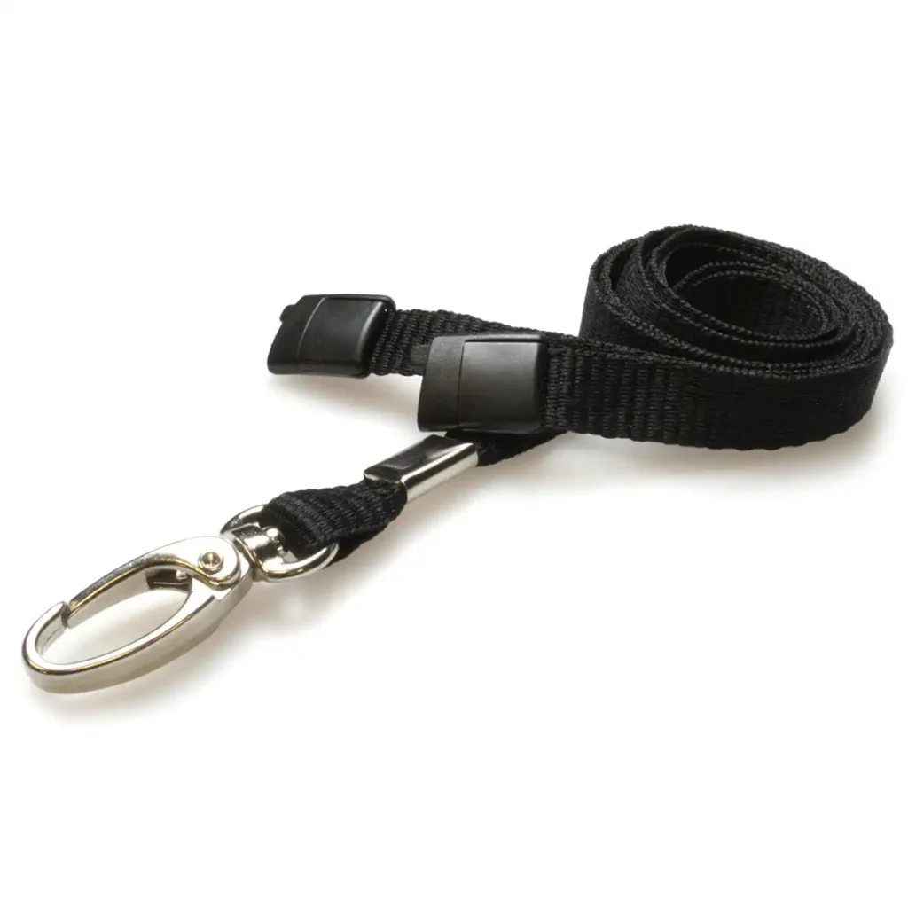 Black Lanyards with Metal Lobster Clip Black Lanyards with Metal Lobster Clip