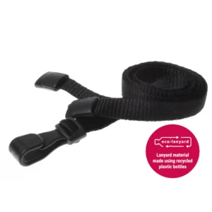 Black Lanyard with Plastic J clip 2