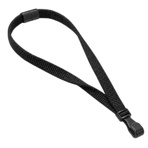 Black Lanyards with Plastic J Clip