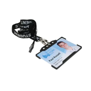 Black Student Lanyard with Metal Clip 4