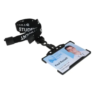 Black Student Lanyard with Plastic Clip 3