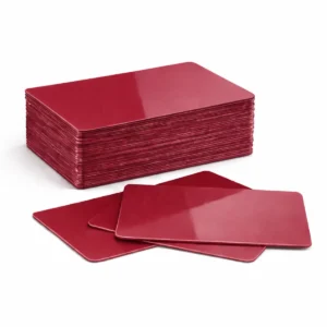 Blank Cranberry PVC ID Cards