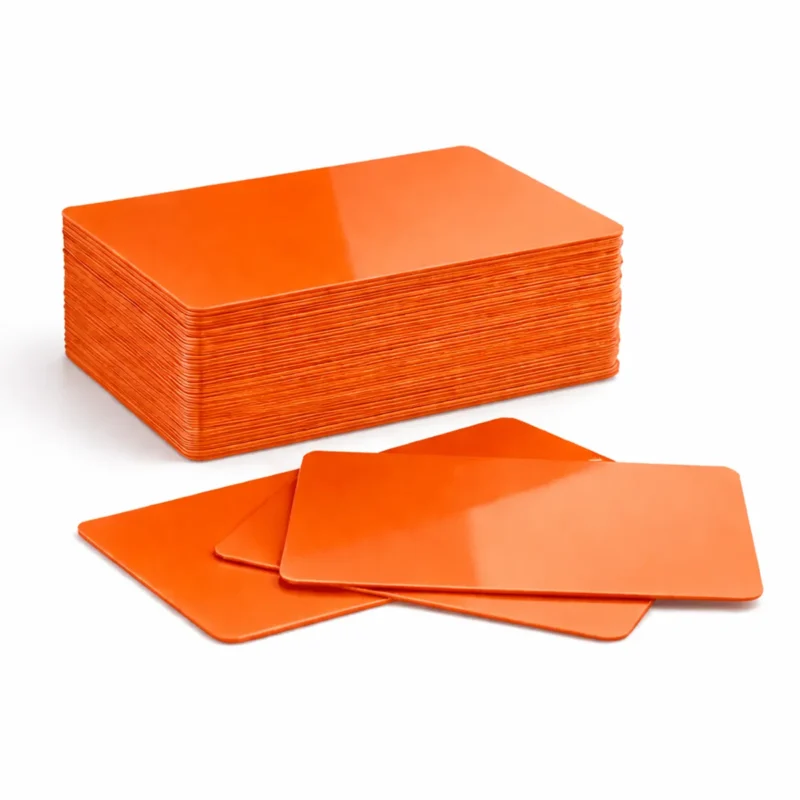Blank Orange PVC ID Cards
