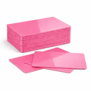 Blank Pink PVC ID Cards
