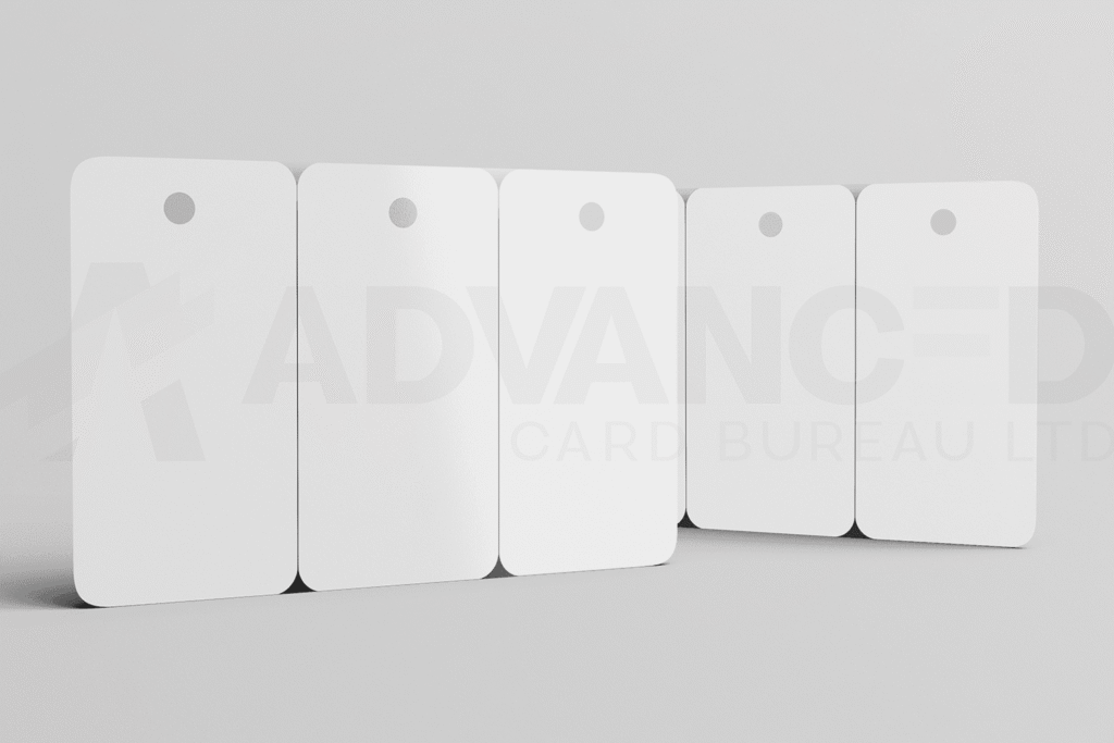 Blank White PVC Plastic ID Cards CR80 760 Micron 3 Tag Card