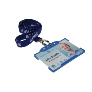 Blue Staff Lanyard With Metal Clip 3