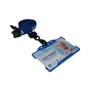Blue Staff Lanyard With Plastic Clip 3