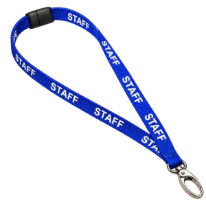 Blue Staff Lanyards with Metal Lobster Clip
