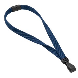 Dark Blue Lanyards with Plastic J Clip