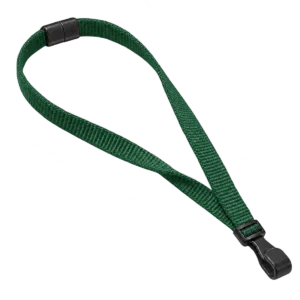 Dark Green Lanyards with Plastic J Clip