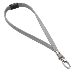 Grey Lanyards with Metal Lobster Clip