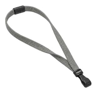 Grey Lanyards with Plastic J Clip