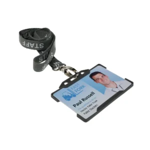 Grey Staff Lanyard With Metal Clip 3