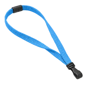 Light Blue Lanyards with Plastic J Clip