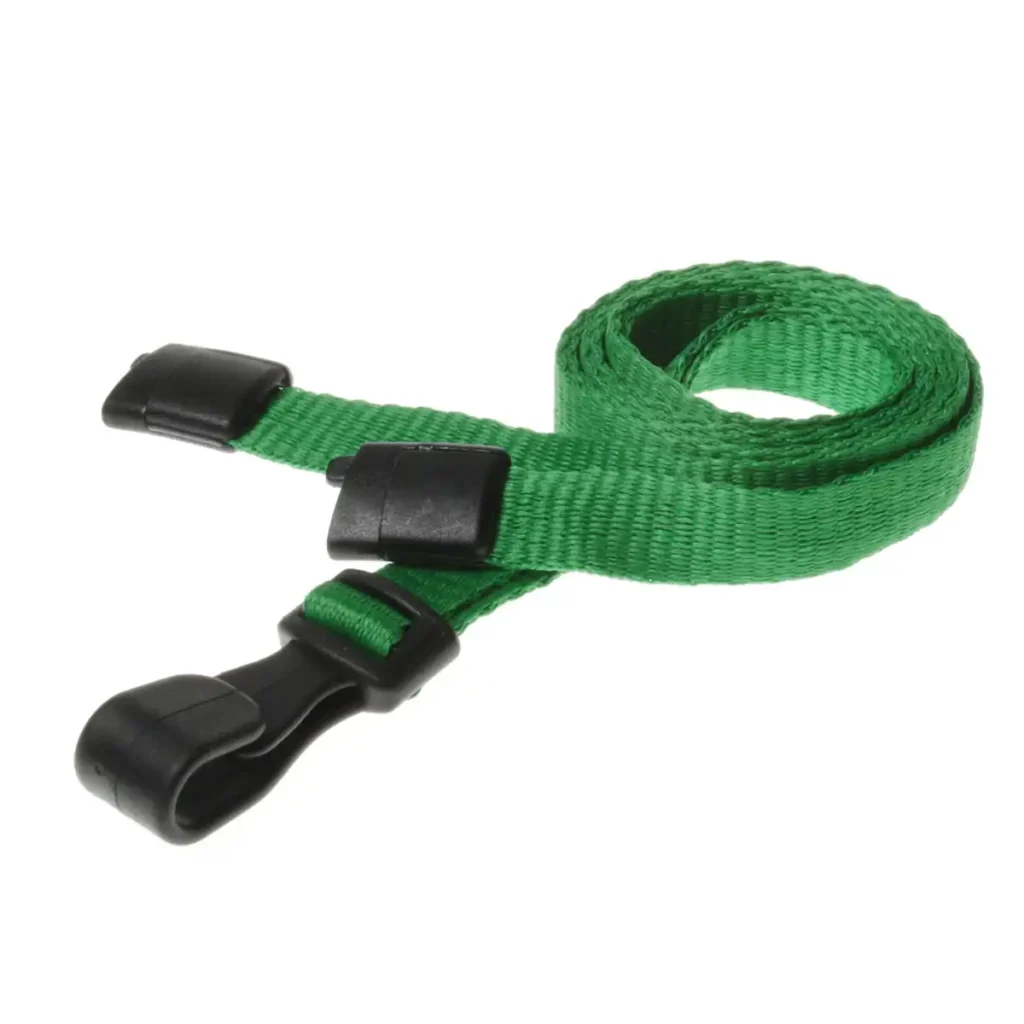 Light Green Lanyards with Plastic J Clip