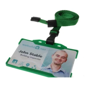 Light Green Lanyard with Plastic J clip 4