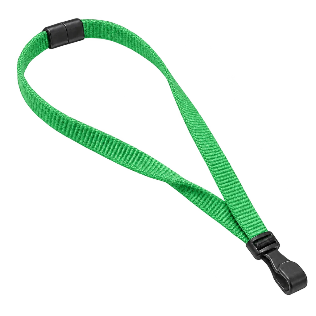 Light Green Lanyards with Plastic J Clip
