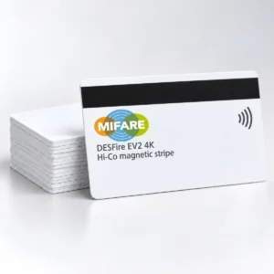 MIFARE® DESFire® 4K NXP EV2 Cards with 2750oe Hi-Co Magnetic Stripe - Pack of 100 MIFARE® DESFire® 4K NXP EV2 Cards with 2750oe Hi-Co Magnetic Stripe - Pack of 100