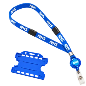 NHS Lanyard with Badge Reel & Double-Sided ID Card Holder NHS Lanyard with Badge Reel & Double-Sided ID Card Holder