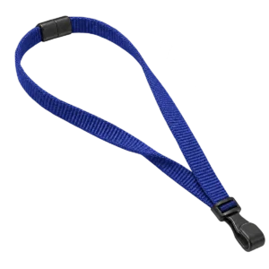 Navy Blue Lanyards with Plastic J Clip