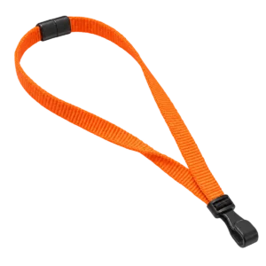 Orange Lanyards with Plastic J Clip