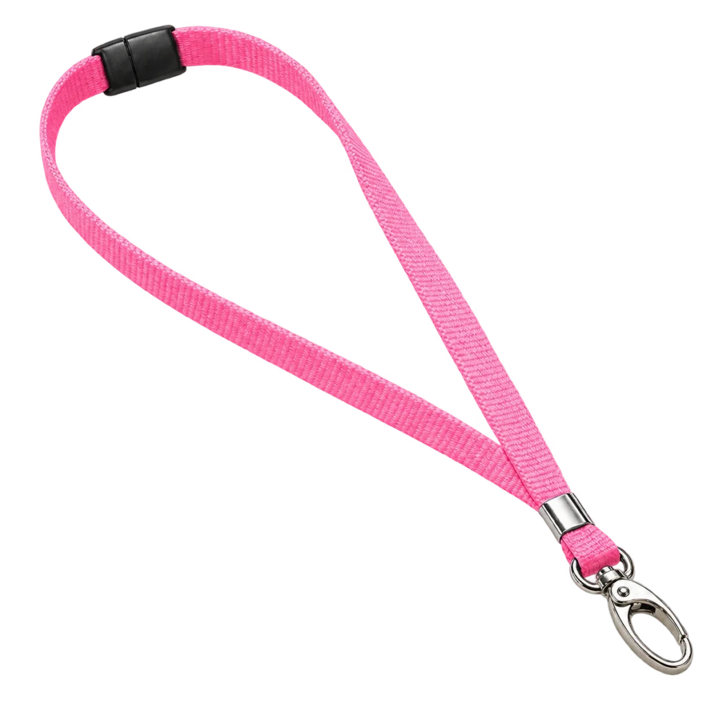 Pink Lanyards with Metal Lobster Clip