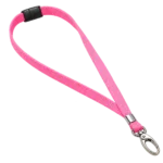 Pink Lanyards with Metal Lobster Clip shown in an open loop with the fitting visible