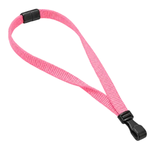 Pink Lanyards with Plastic J Clip