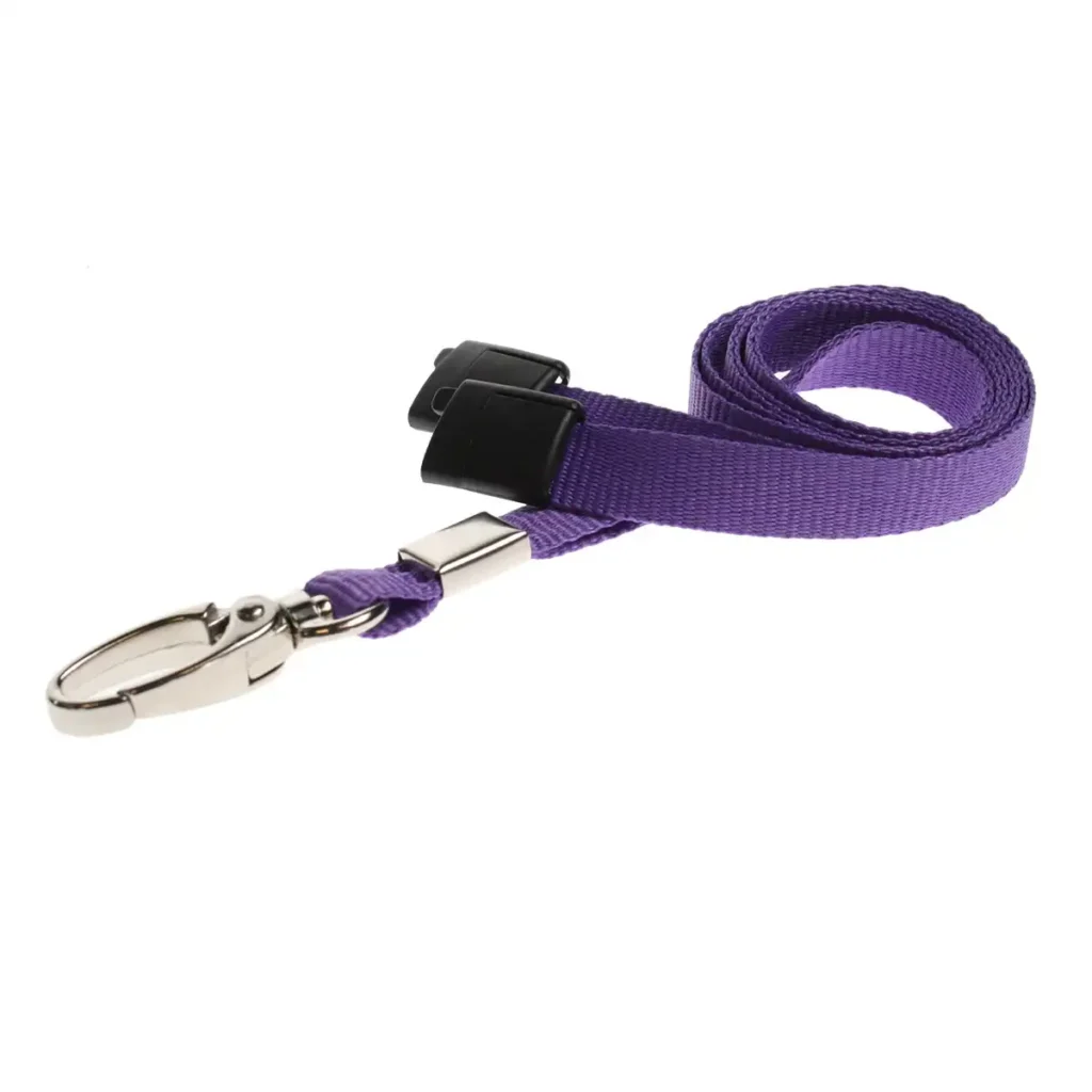 Purple Lanyards with Metal Lobster Clip