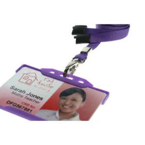 Purple Lanyard with Metal Lobster Clip 3