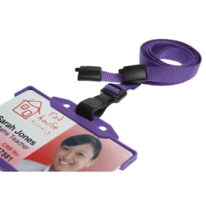 Purple Lanyard with Plastic J clip 5