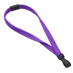 Purple Lanyards with Plastic J Clip