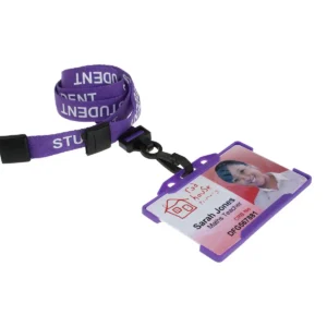 Purple Student Lanyard with Plastic Clip 4