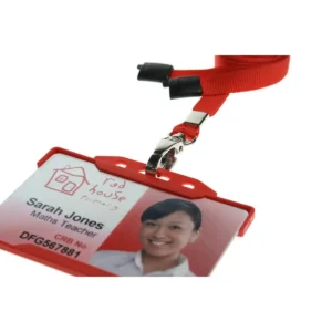 Red Lanyard with Metal Lobster Clip 4