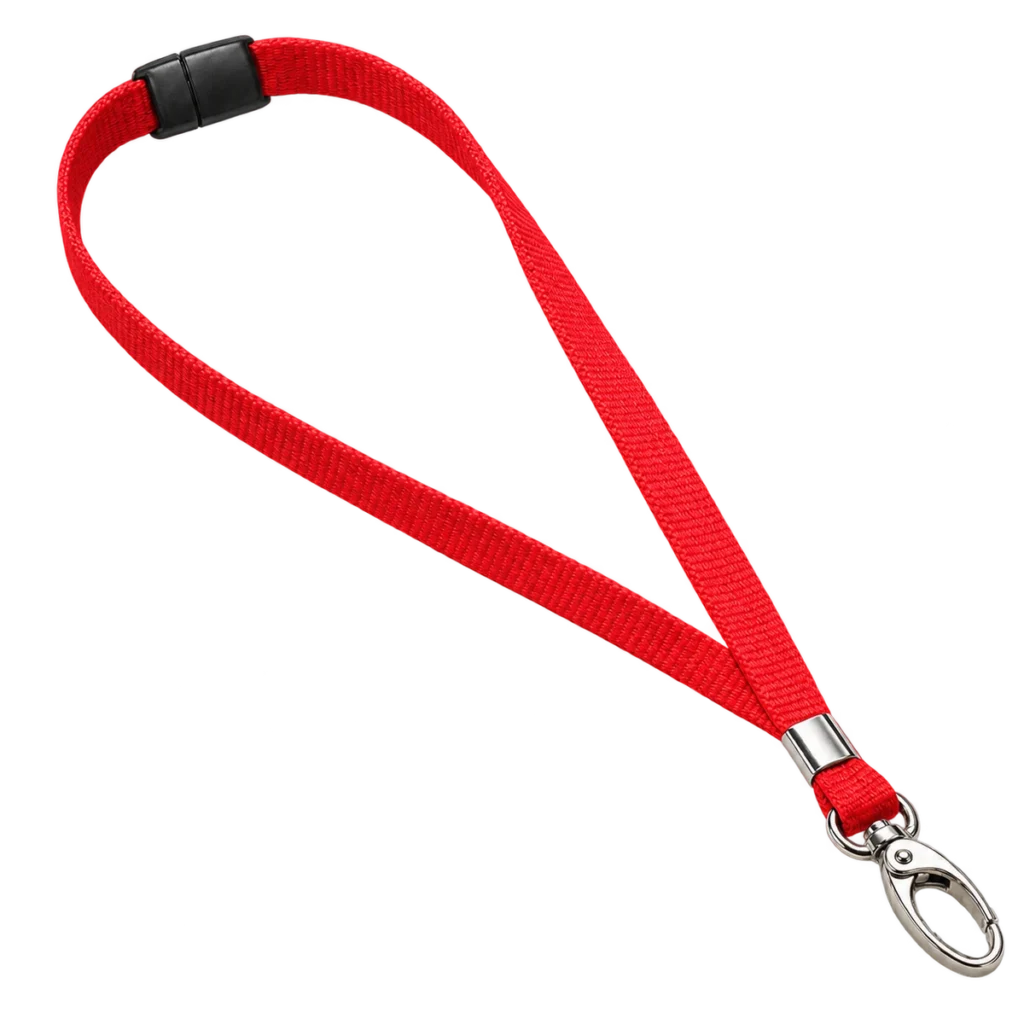 Red Lanyards with Metal Lobster Clip