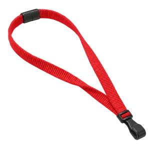 Red Lanyards with Plastic J Clip